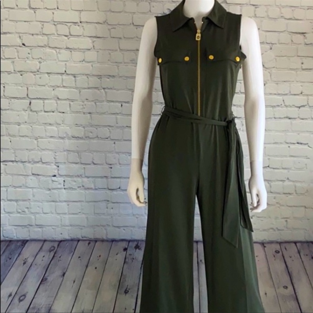 Michael Kors XS Olive Green Sleeveless Pant Suit